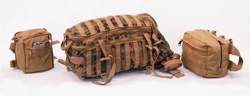 Corpsman Assault Pack with ALS leg kit and combat trauma bag