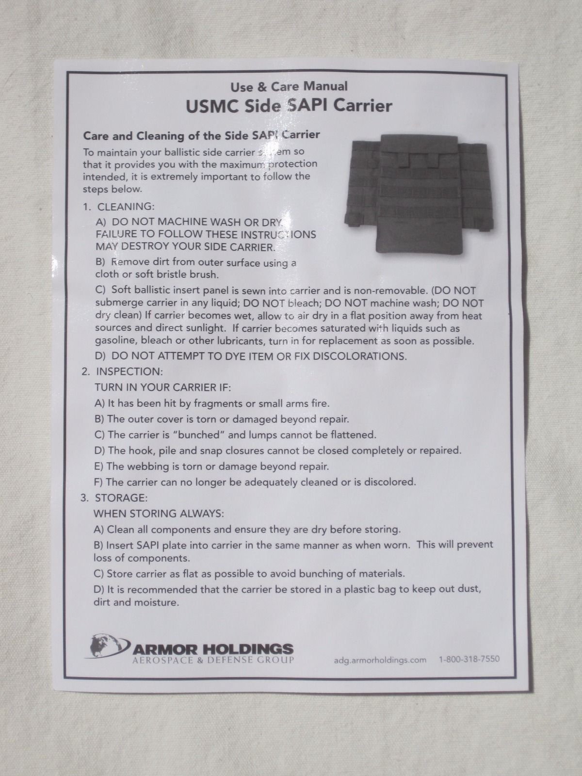 enhanced S-SAPI use and care manual