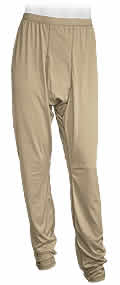 ONE PAIR POLARTEC Peckham Lightweight Cold Weather Drawers Pants Long Johns Sand 