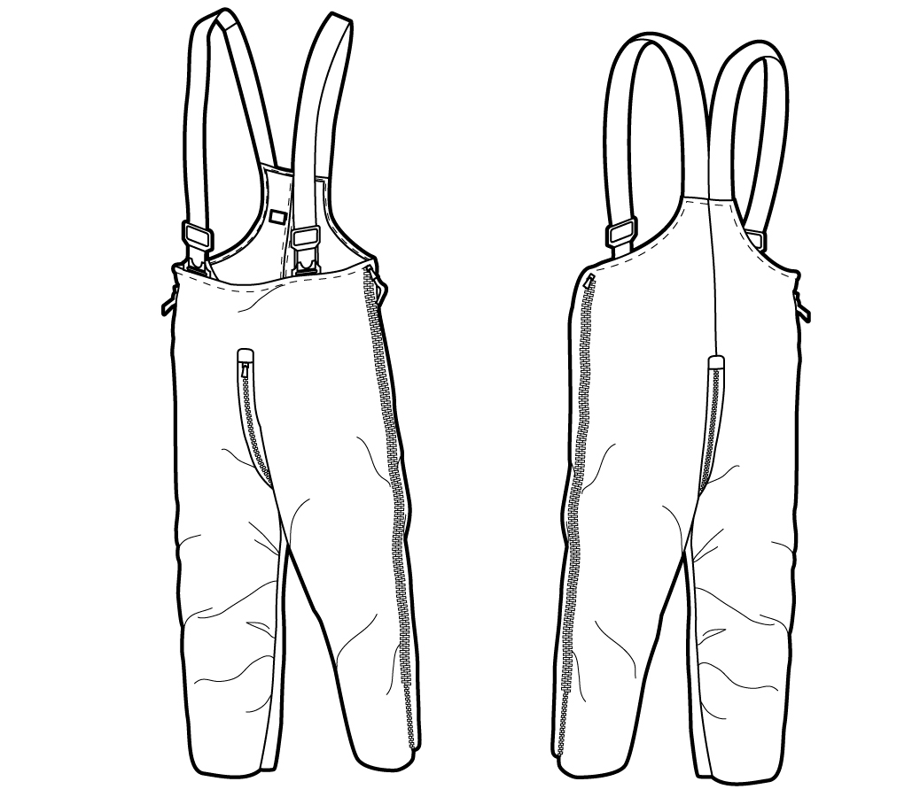 CW fiberpile bib overall