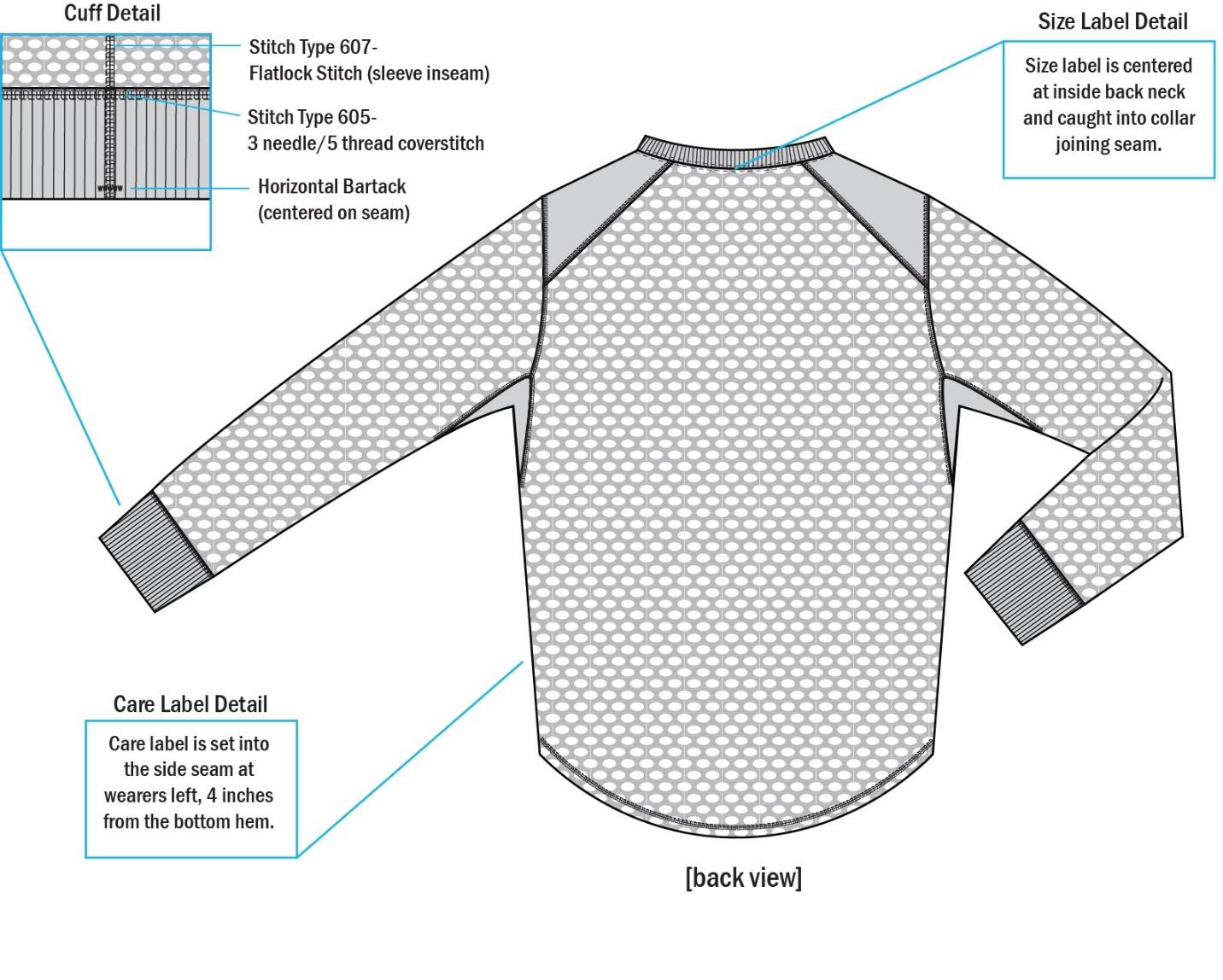 Mesh Cold Weather Baselayer Undershirt - back