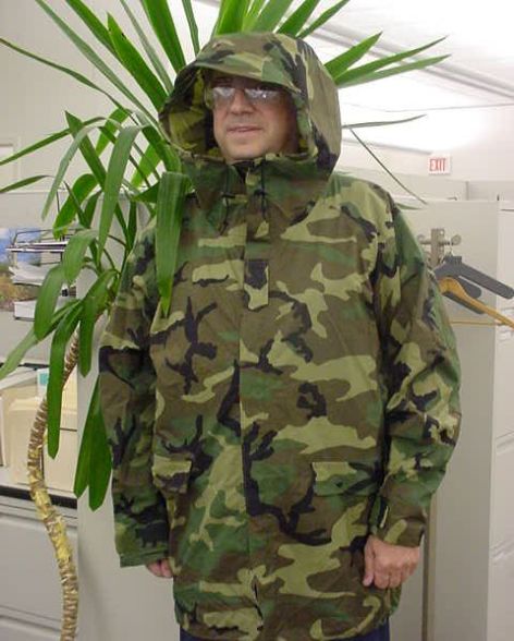 Improved Rain Suit in woodland camouflage