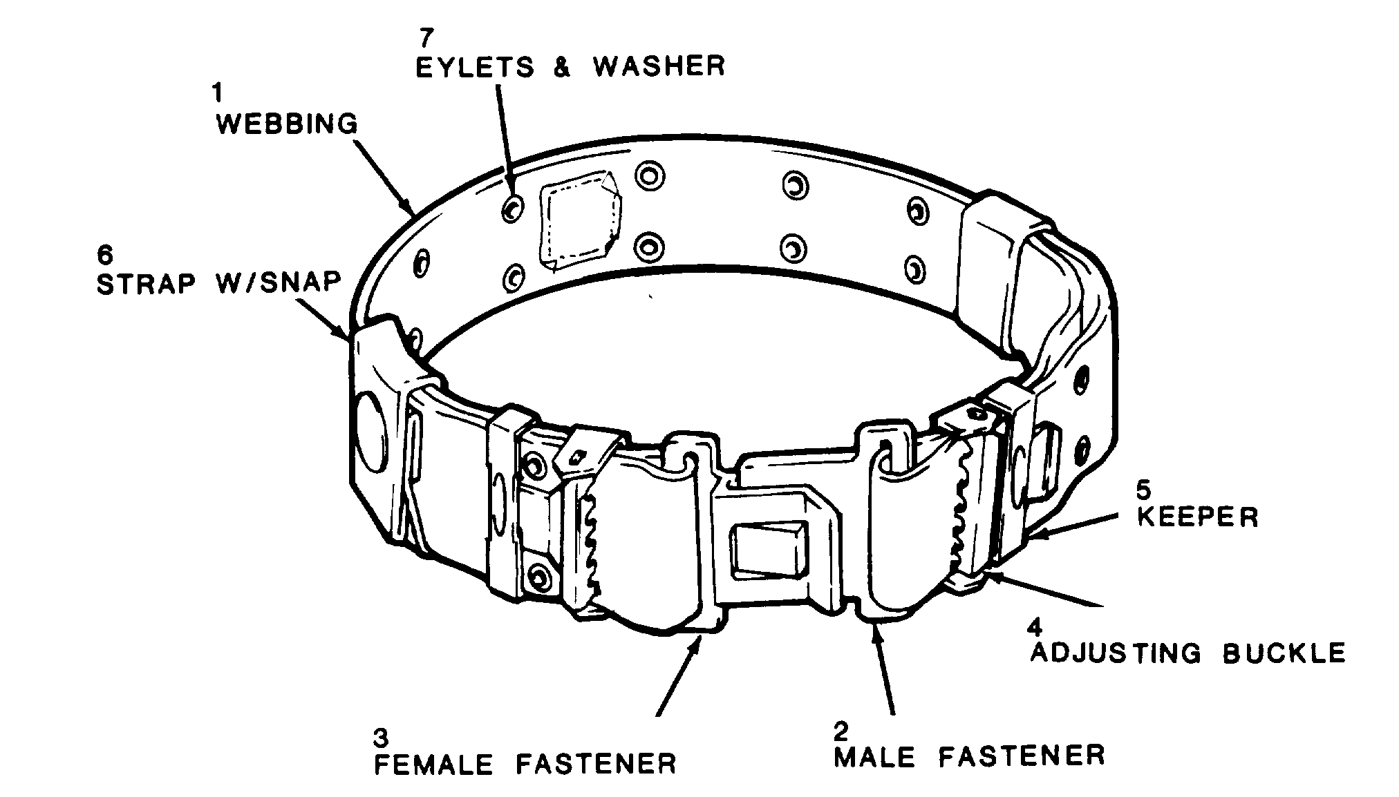 ALICE individual equipment belt with plastic buckle and redesigned adjusting method