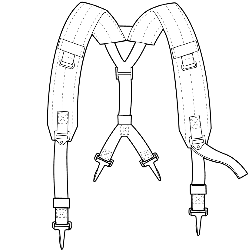 individual equipment belt suspenders