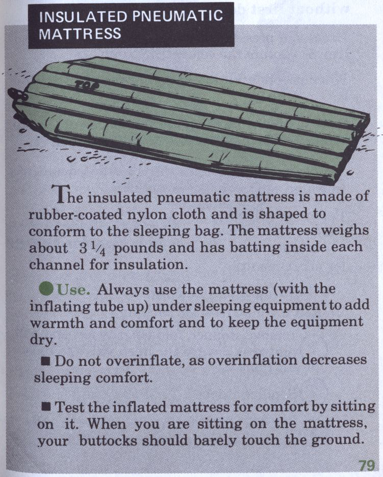 insulated pneumatic mattress
